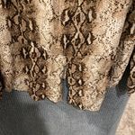 Alexander Jordan Snake Skin Flowy Top Animal Print Black Size XL Photo 3