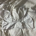 White SM scoop neck spandex bralette Photo 1