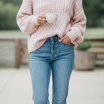 Old Navy Light Pink Cable Knit Sweater Photo 0
