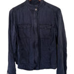 Liverpool  Medium Women's Merie Tencel Cargo Jacket Navy‎ Blue Zip Up Photo 0