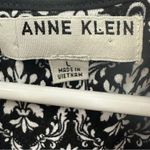 Anne Klein  Black White Rayon Spandex Lightweight Long Sleeve V Neck Dress Large Photo 13
