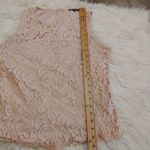 Adrianna Papell Size Medium M Light Pink Lace Blouse Top Career Business Chic Photo 7