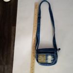 Denim Crossbody Bag Zip/Velcro Closure Boho Festival Hippie School College Blue Photo 9