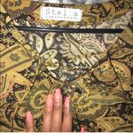 Stella Laguna Beach Olive Lace-Up Paisley Cropped Top M Photo 2