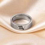 Silver Scorpio Astrology Ring Photo 2