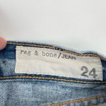 Rag and Bone  Women's Blue Heavy Rips Rolled Hem Distressed Denim Shorts‎ Size 24 Photo 7