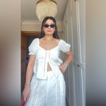 Free People Bali Alana Top & Pant Set in White XS Photo 1