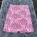 Jaclyn Smith  Classy Cute Skirt Size 10 Floral‎ Pink Beige Summer Spring Cottage Photo 0