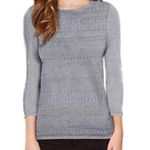 Buffalo David Bitton 🆕  crew neck 3/4 sleeve gray stretchy sweater small Photo 0