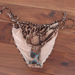 ASOS Design Leopard Animal Print Bikini Bottoms Size US 8 Brown Photo 0