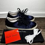 Paul Smith Sneakers Satin Lace Up Casual Rubber Shoes Round Toe Navy Blue 40 9 Photo 1