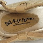 Self Esteem  Womens Sandals Size 9 Brown Cork Strap Slingback Wedge Heels Photo 8