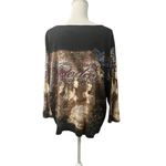Take Two Clothing WILD WEST RODEO Embellished Scoop Neck 3/4 Sleeve Shirt Top 1X Black Photo 6