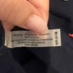 Sundays  Women's Navy Blue Red Kiss Print Cropped Pullover Hoodie Size M Photo 3