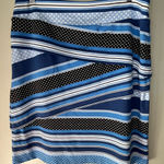 J. McLaughlin Nicola Tiered Catalina Skirt Blue White Black Geometric Print MED Photo 0
