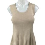 Club Monaco Cream Tan Rib Knit Sleeveless Cami Camisole Sweater Tank Top Size S Photo 0