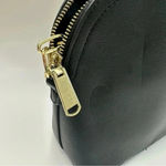 Steve Madden Crossbody Bag Purse Faux Leather Black Gold Two Grommets Accent Photo 2