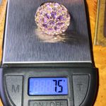 Natural Lavender Amethyst Sterling Silver Cocktail Ring Size 9.25 Gold Photo 9