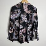 Chico's  Paisley Print‎ Black Multi Long Sleeve Blouse No Iron 16/18 Chico Size 3 Photo 1