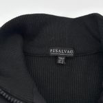 P.J. Salvage Black Quilted Babe Jacket Ribbed Knit Sleeve Varsity Bomber Medium Photo 5