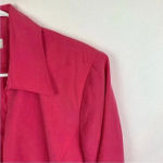 Coldwater Creek  Barbie Pink Linen Silk Blazer Small Photo 4