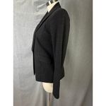 Classiques Entier  Charcoal Plaid Textured Tailored Blazer Size 6 Photo 6