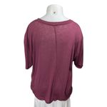 Free People Cassidy Purple Slub Knit Short Sleeve Crew Neck Tee T Shirt Top XL Photo 1
