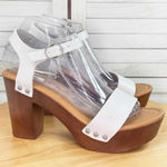 Madden Girl  Lifft Chunky Platform Faux Leather Block Heel Sandals White 8 Photo 0