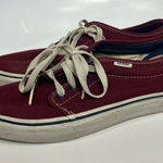 Vans maroon lace up sneakers unisex sizing men’s size 7 women’s size 8.5 casual Photo 0