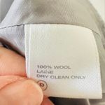 Lafayette 148 New York Maxi Skirt Size 6 Grey Wool Pencil Slit Laser Cut Career Gray Photo 9