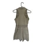 Vintage Jou Jou Cotton Shorts Onesie Romper Belted Utility M Tan Size M Photo 3