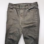 J Brand  Alana High Rise Skinny Jeans Black Raw Hem Ankle Size 27 Photo 2