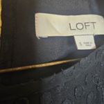 Loft  Size Small S Black Blouse Eyelet Short Sleeve Classy Business Career Photo 4