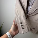 NEW NWT Aziz Small Embroidered Corduroy Bohemian Jacket Blazer Tan Floral Photo 6