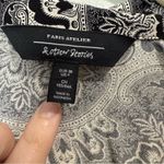 & Other Stories & Other Stories Black and White Floral Button Up Long Sleeve Mini Shirt Dress Photo 4