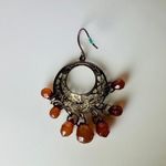 Unique Vintage Brown crystals chandelier earrings Photo 2