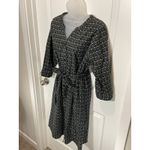 Christopher & Banks NWT  Womens Black White Geometric Button Front Midi Dress M Photo 1