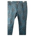Etcetera  navy‎ blue paisley jeans size 10 Photo 1