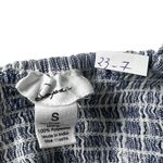 Japna  Blue/White Striped Smocked Cotton Tank Top Women Size Small | 23-7 Photo 2