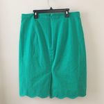 J.Crew Scalloped Sateen Pencil Skirt in Spring Green Size 10 Photo 6