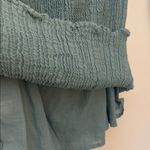 Maven West  Green Ribbed Tie Front Mini Dress Photo 3