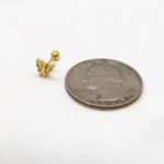 Gold Butterfly Stud – Rhinestone Cartilage or Lobe Piercing, Dainty Jewelry Photo 2