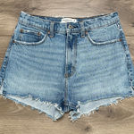 Abercrombie & Fitch  The Mom High Rise Curve Love Stretch Blue Jeans Size 28 Photo 0