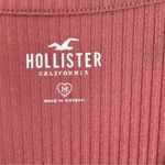 Hollister Henley Button Down V-Neck Long Sleeve Shirt Medium Mauve Pink Photo 6