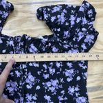 Y2K Milkmaid Babydoll Midi Dress Women's Large Black Floral Whimsigoth Fairy Photo 9