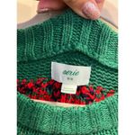Aerie New Holiday Sweater Size Medium Christmas Nordic Stripe Fair Isle Green Photo 7