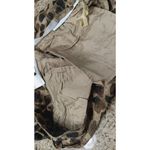 Easy Spirit  Silk Linen Blend Cropped Pants Animal Print Brown Size 14 SKU 28 Photo 10