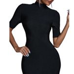 BELLA BARNETT Mini Bandage Trendy Rhinestone Black Bodycon Dress Size M NWT Size M Photo 4