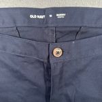 Old Navy  Pants Women 18 Navy Blue Skinny Stretch Adjustable Waist Flat Front NWT Photo 4