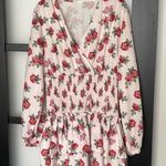 FATE. dress size large like pink background with red and green floral print Photo 0